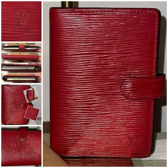 Authentic Vintage Louis Vuitton Red Epi Leather Agenda/PM Planner - Picture 3 of 16